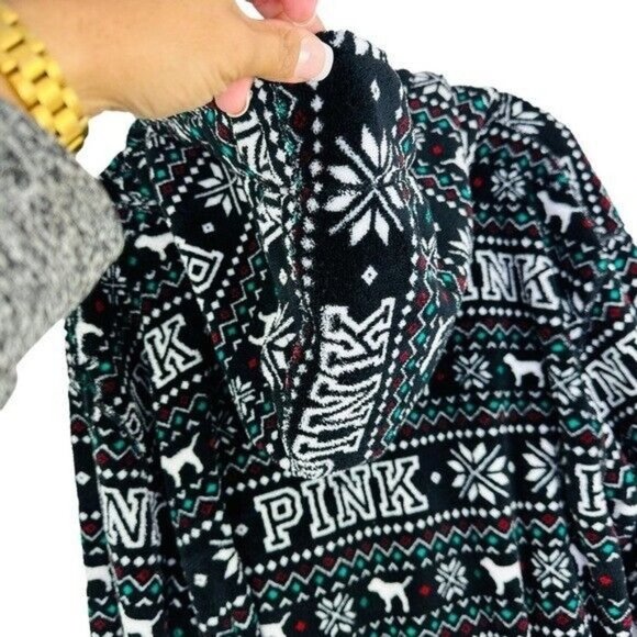 VICTORIA'S SECRET PINK 2016 FASHION SHOW ROBE/WRAP / LINGERIE Size M/L FAIR ISLE - Picture 8 of 11